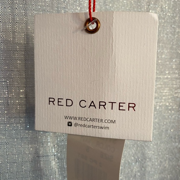 NWT Top RED CARTER Women Girl
Smocked Off the Shoulder Blue Red
Swim  Size Small - Picture 6 of 6